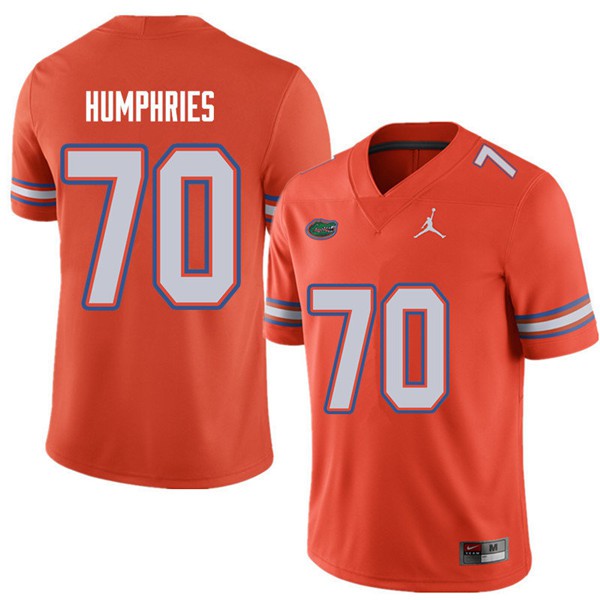 Jordan Brand Men #70 D.J. Humphries Florida Gators College Football Jersey Orange